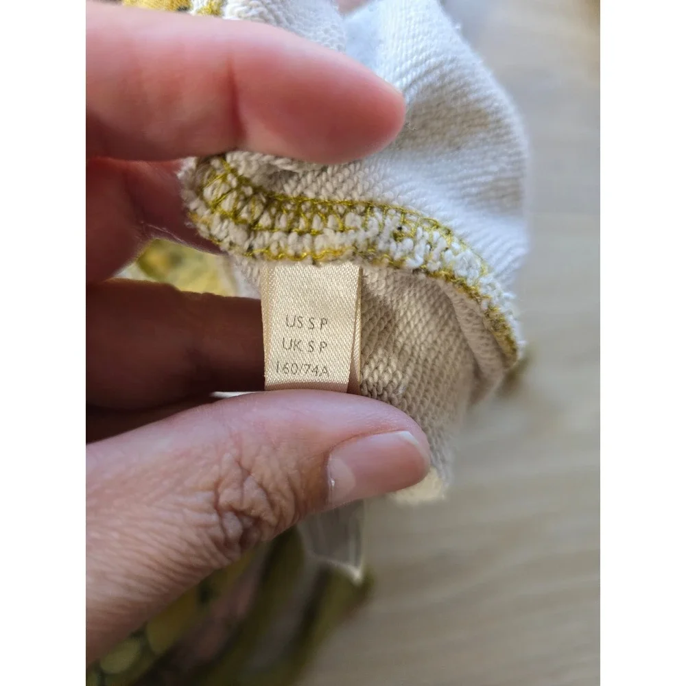 Anthropologie Women's Camilla Knit Joggers Hug Print Yellow Floral SP Boho - Picture 12 of 13